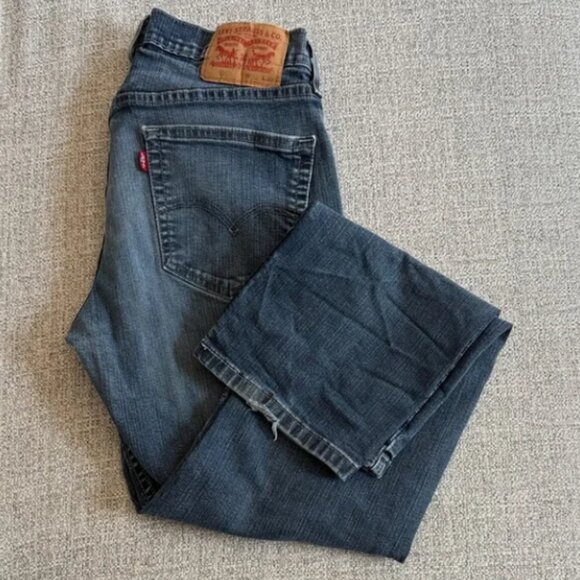 Levi's Men's Dark Blue Straight Jeans - Picture 1 of 2